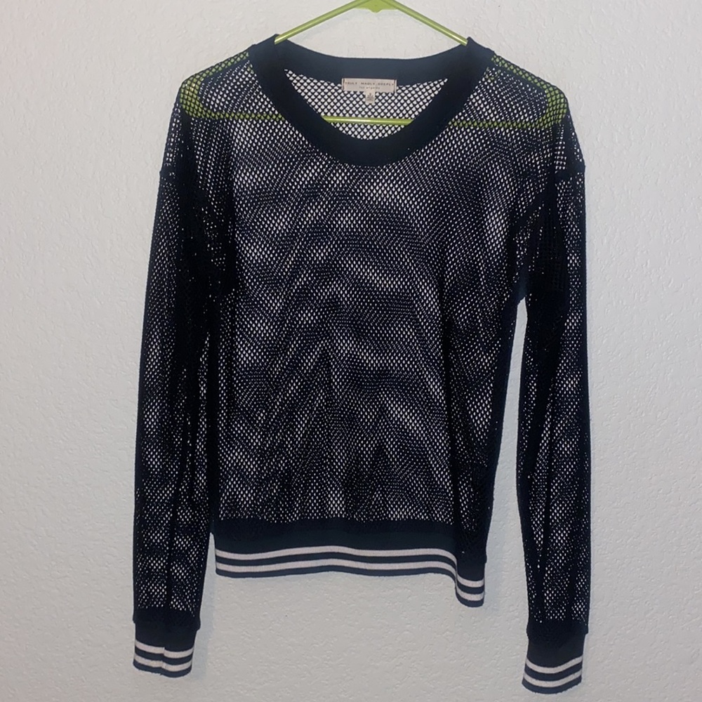 Black Fishnet sweat shirt